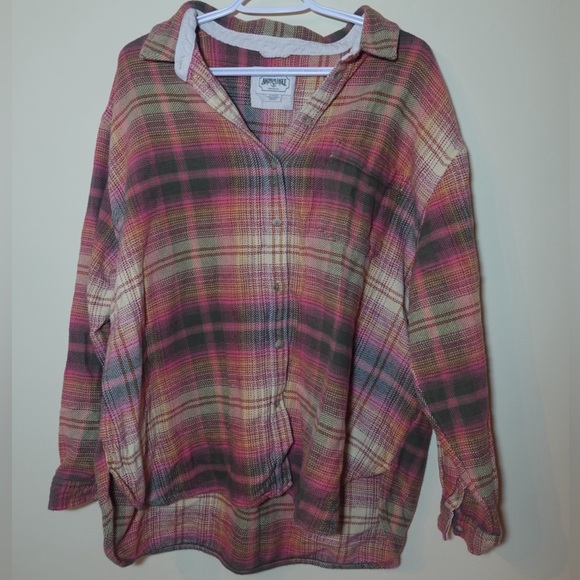 American Eagle Outfitters Women’s Oversized Flannel Shirt XL - Picture 4 of 13